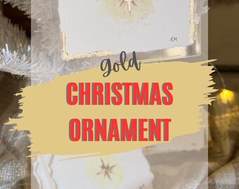 Weihnachtsverzierung Papierverzierung Art Goldverzierung Benutzerdefinierte Weihnachtsverzierung Individuell gemalte Verzierung Geschenkidee Verzierung personalisiert