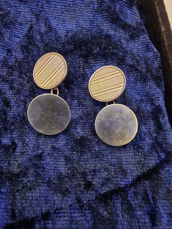 Boutons De Manchette Vintage En Argent Sterling - Chaîne Maillée, Marque JML