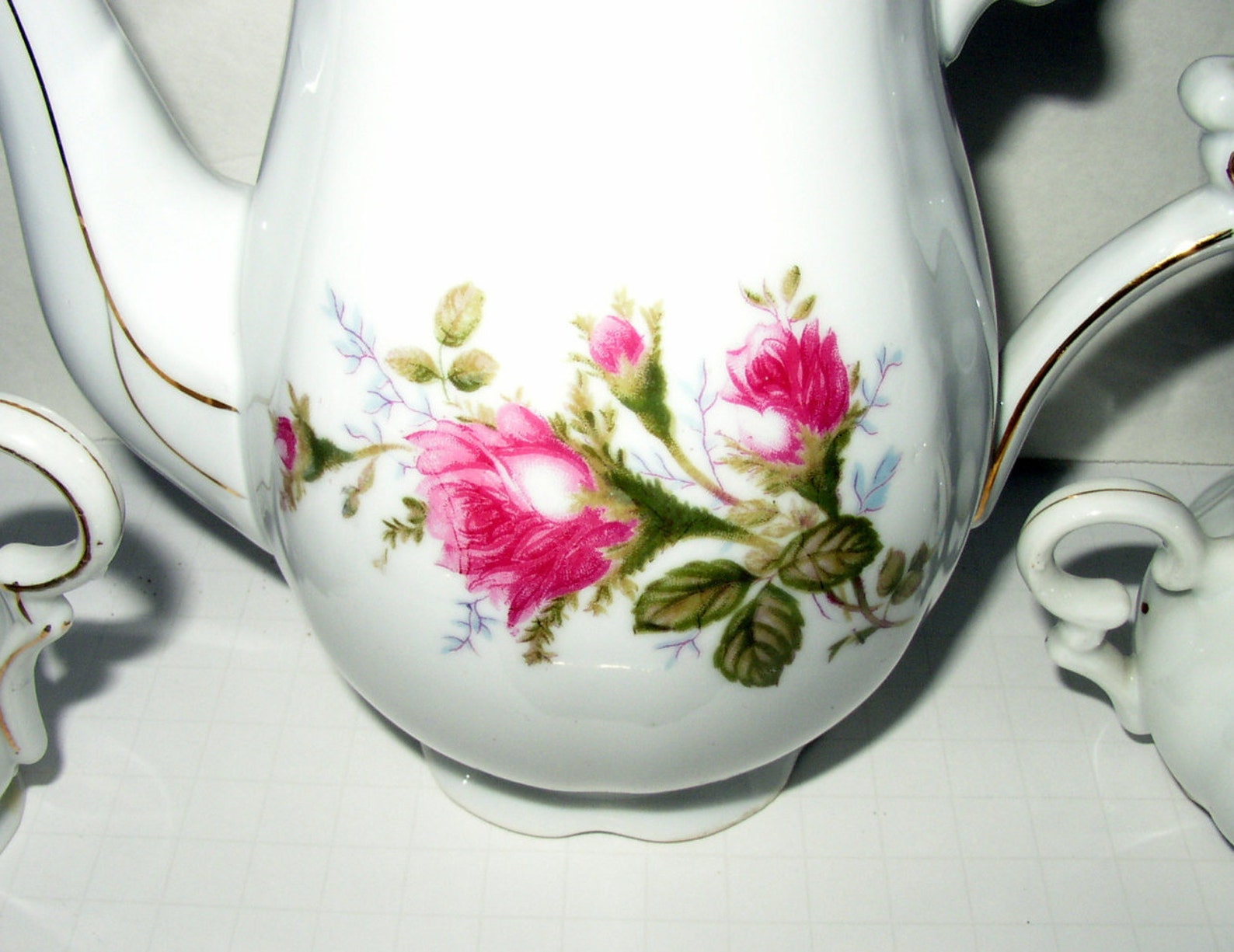 Vintage Tea Set Royal Sealy China Made in Japan Moss Rose Etsy