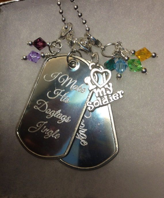 Items similar to Military Charm Necklace. on Etsy