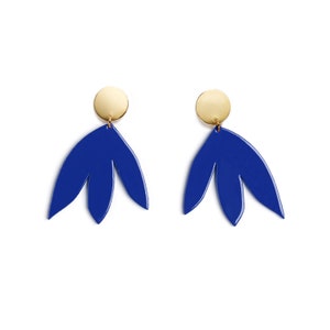 Boucles d'Oreilles SUSANA Jaune pastille or grosses boucles d'oreilles minimaliste été fleur boucles mariage Matisse image 5