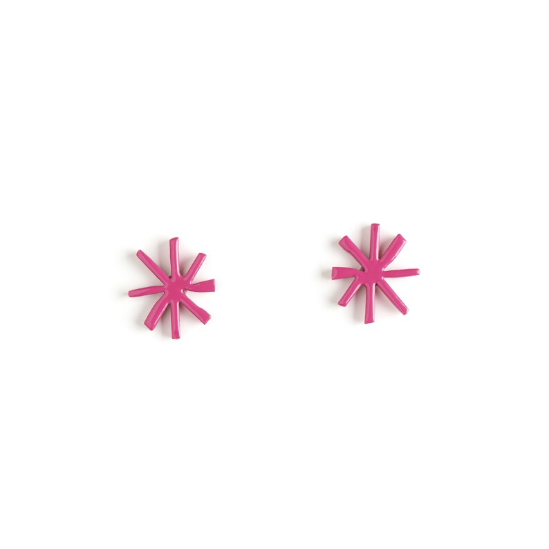 Boucle d'Oreille ANDROMEDE or mignon cadeau noel pastel feuille minimaliste image 4