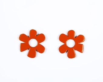 Earrings CAPUCINE- lacquer wood