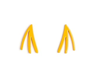 Earrings EPI Yellow - lacquer wood