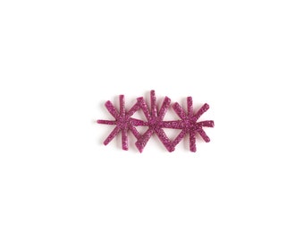 Pin's COSMOS - glitter fuchsia • grosses boucles d'oreilles • minimaliste • été • fleur • boucle oreille • mariage  • Matisse