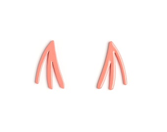 Boucles d'Oreilles EPI Corail • minimaliste • été • fleur • boucle oreille • mariage  • Matisse