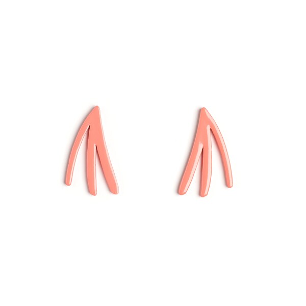 Boucles d'Oreilles EPI Corail • minimaliste • été • fleur • boucle oreille • mariage  • Matisse