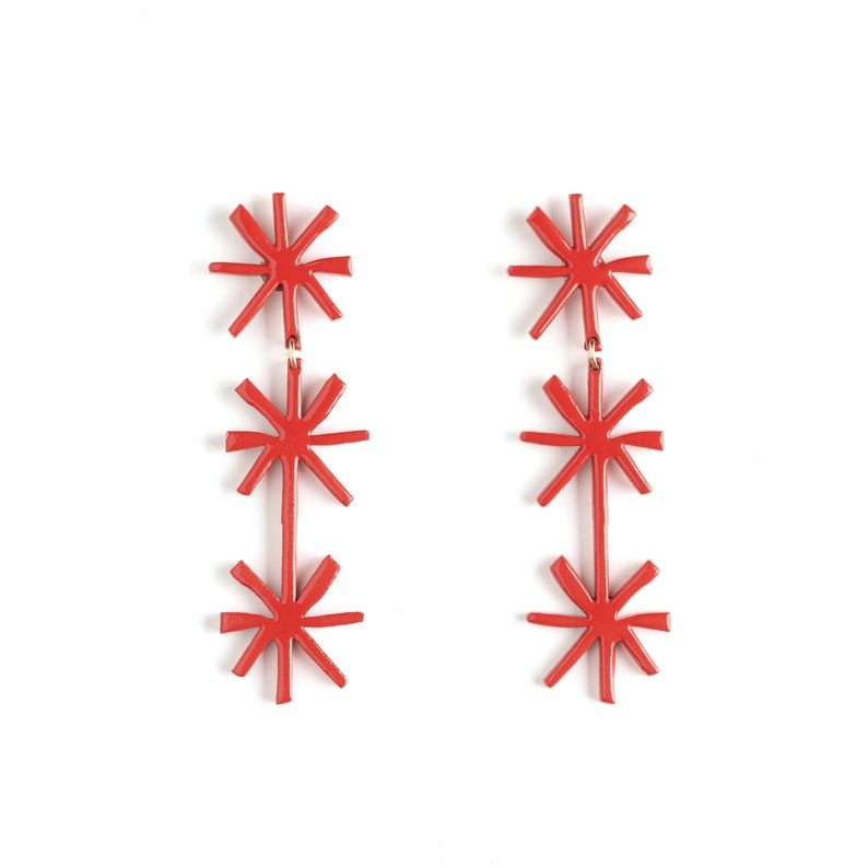 Boucles d'Oreilles COSMOS rose pastel grosses boucles d'oreilles minimaliste été fleur boucle oreille mariage Matisse image 6