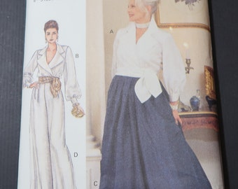 Size 6-8-10 lined jacket 90/'s Vogue Woman 3 piece suit Uncut skirt and pants Sewing Pattern 8887