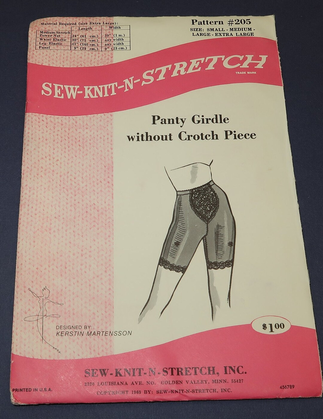 Uncut SXL Sew Knit N Stretch Panty Girdle Without Crotch Piece Pattern