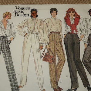 Uncut size 10 Waist 25, Hip 34 1/2 Vogue Basic Design 1199 Misses Pants Pattern
