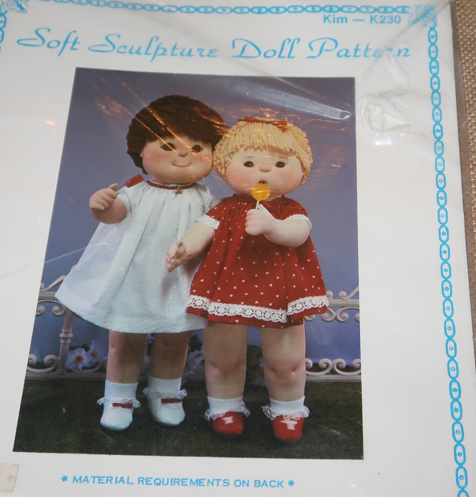 Uncut K-230 KIM Soft Sculpture Doll Pattern by Miss Martha Uncut K-230 KIM Soft Sculpture Doll Pattern by Miss Martha
