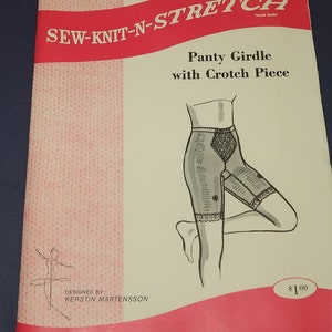 Uncut S-XL Sew Knit N Stretch Panty Girdle With Crotch Piece