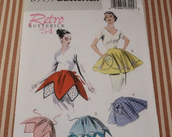 Uncut S-L Retro Butterick 5435 Retro 1954 Aprons Pattern