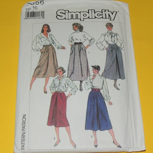 Uncut Size 16 Skirt Pattern Simplicity 7856