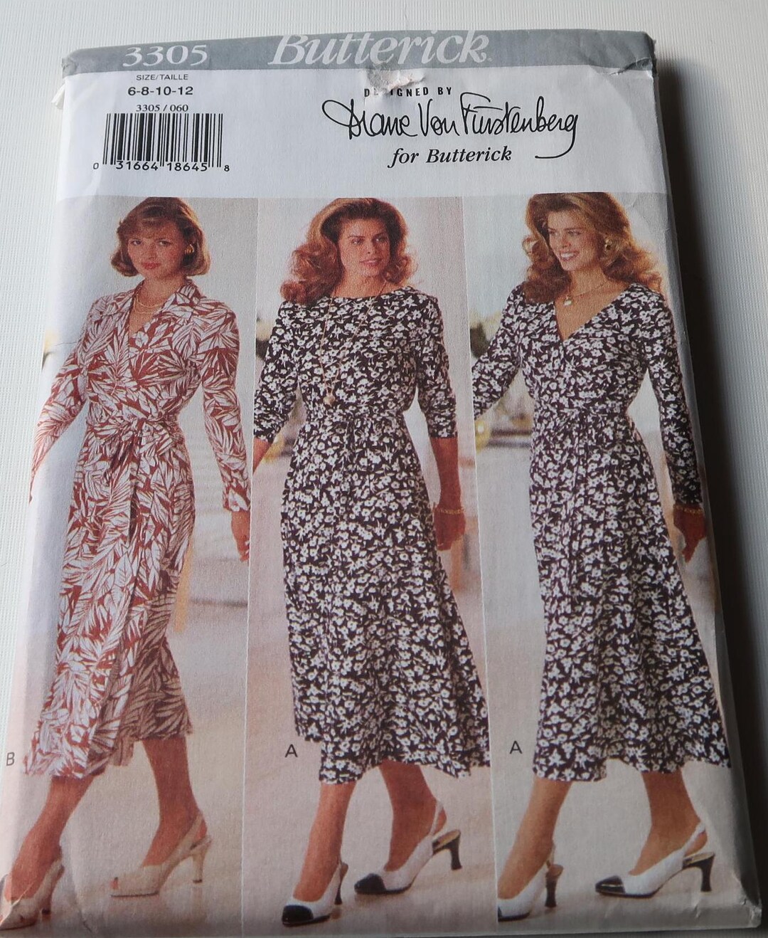 minjyai　6ラップドレス　DIANE von FURSTENBERG Uncut 6-12 Diane Von Furstenberg Iconic WRAP DRESS Buttrick 3305