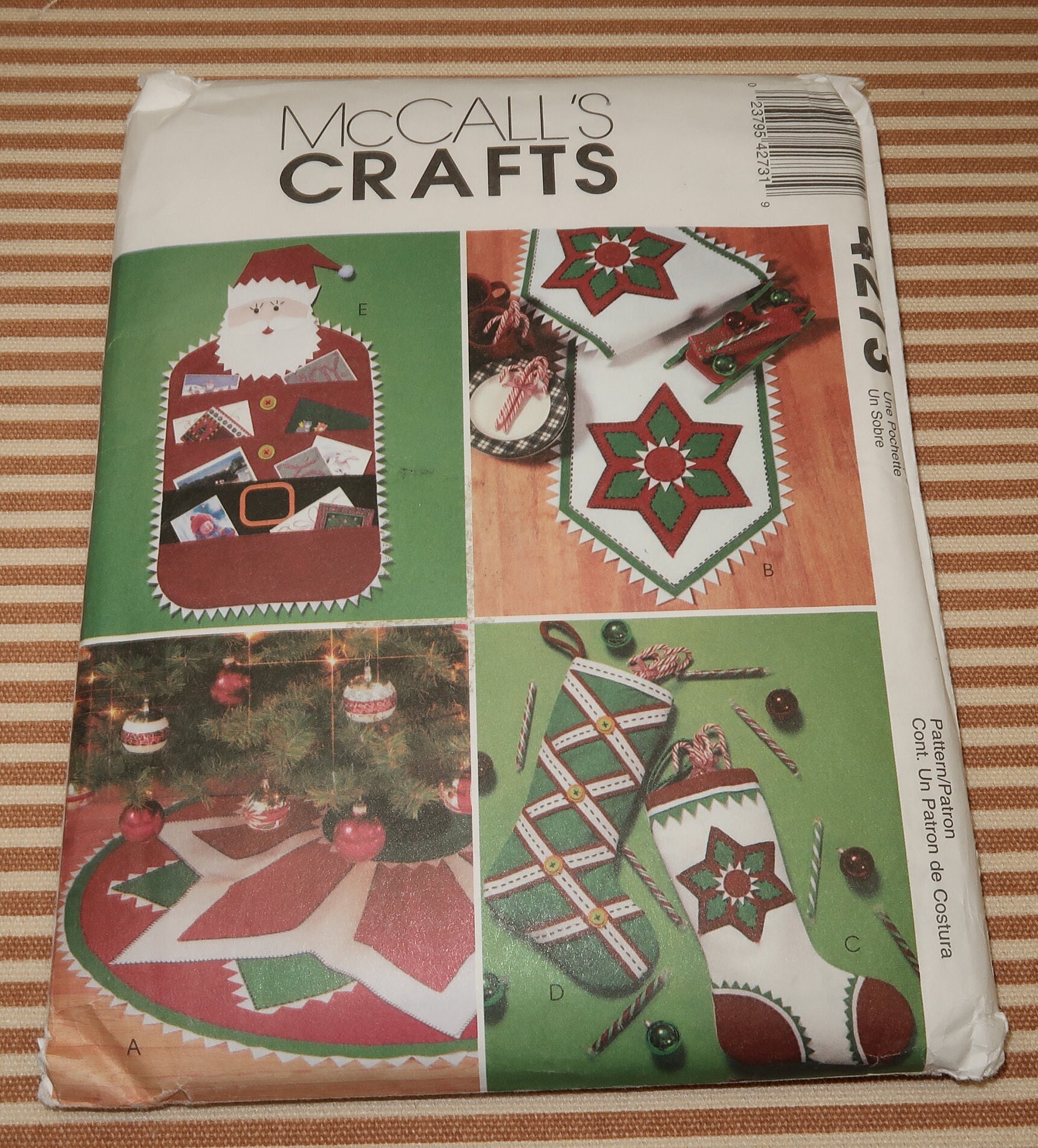 Uncut Mccalls 4273 Felt Christmas Pattern - Etsy