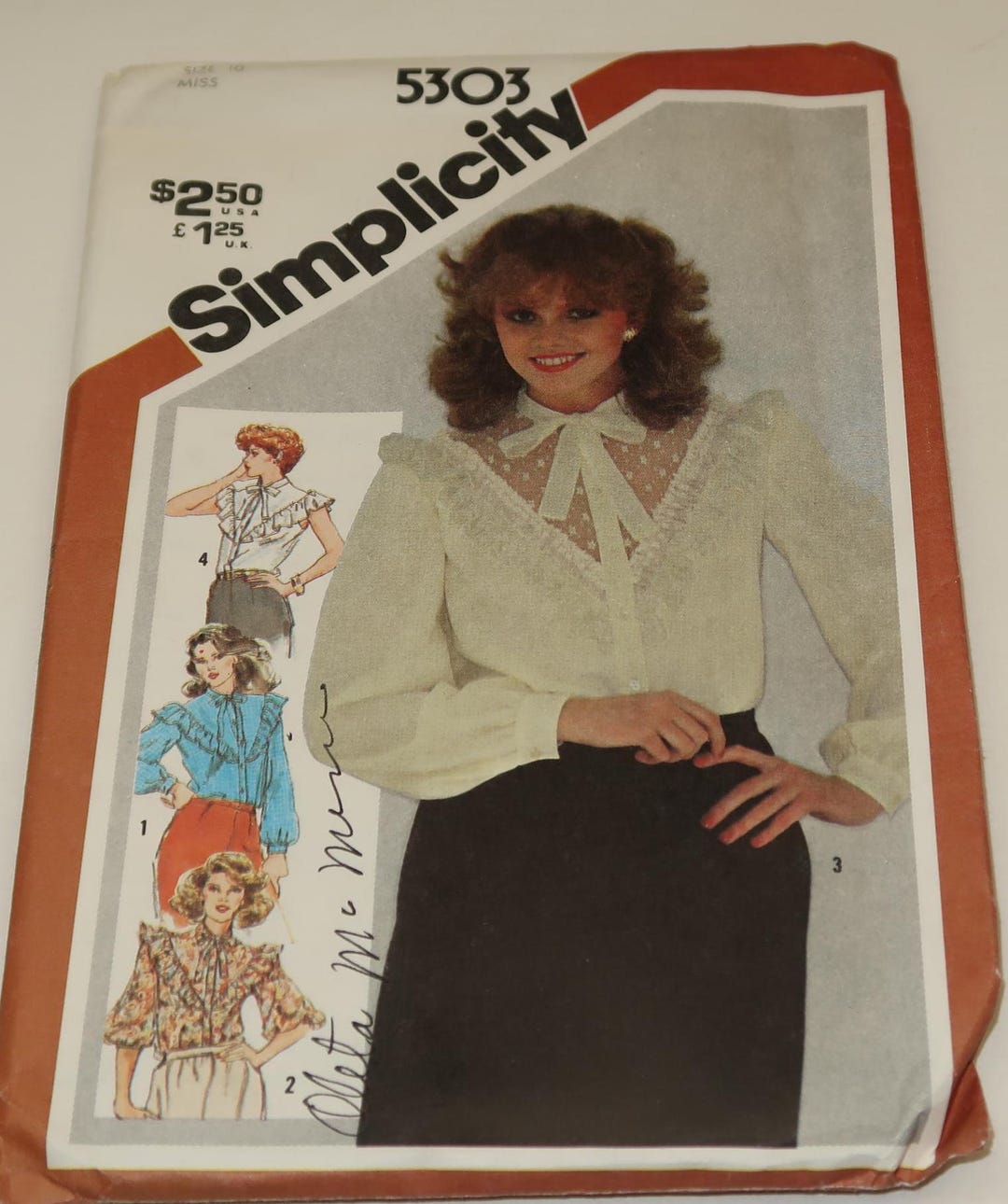 Simplicity Pattern 5303 Uncut 10 Bust 32.5 Simplicity 5303 Misses Blouse Pattern Dated 1981 - Etsy