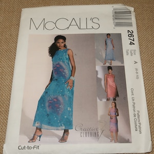 Uncut 6-8-10 McCalls 2674 Misses Dress in 2 Lengths Pattern