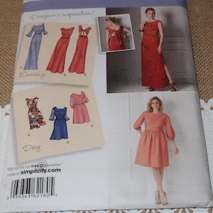 Uncut 14-22 Simplicity 2180 Dress in 2 Lengths with Back Variations Pattern