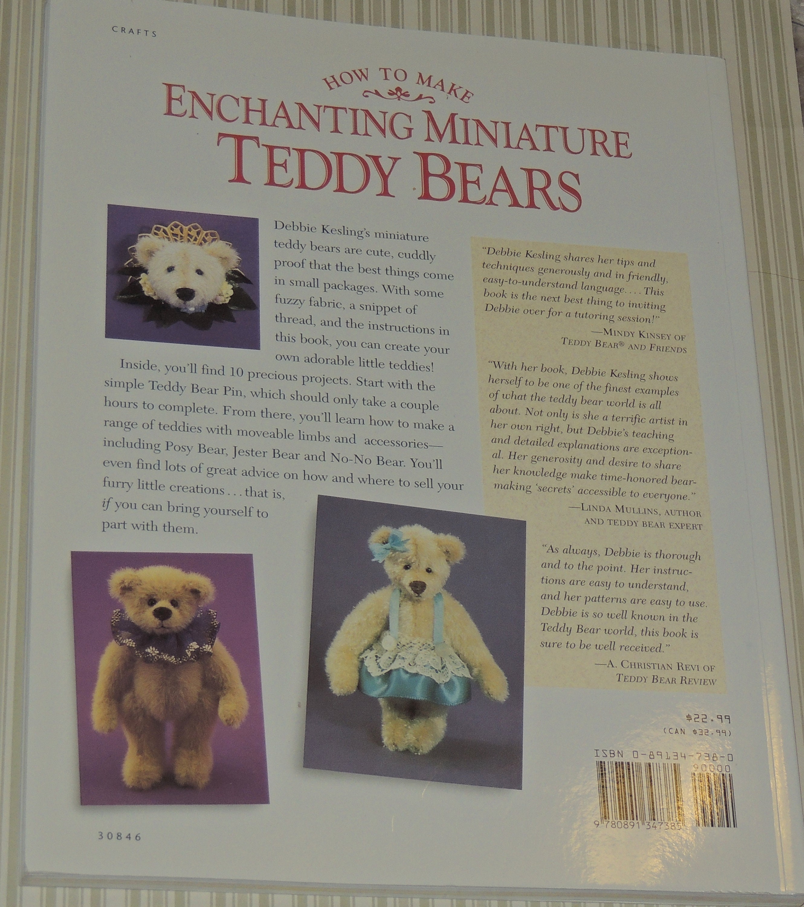 テディベア本⭐︎Enchanting Miniature Teddy Bears Enchanting Miniature Teddy Bears by Debbie Kesling 1997 - Etsy