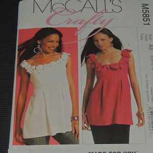 Uncut 6-14 McCalls 5851 Crafty Misses Tunics Pattern