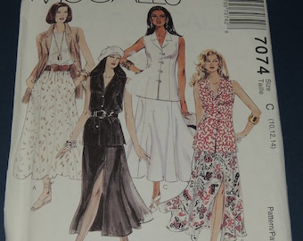 Uncut 10-14 McCalls 7074 Top and Skirt Pattern