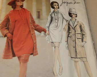 Uncut size 14 Vogue Paris Original Jacques Heim Vogue 1462 Coat and Tunic Dress Pattern