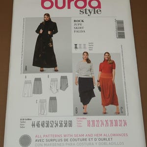 Uncut 18-34 Burda 7002 Skirt Pattern