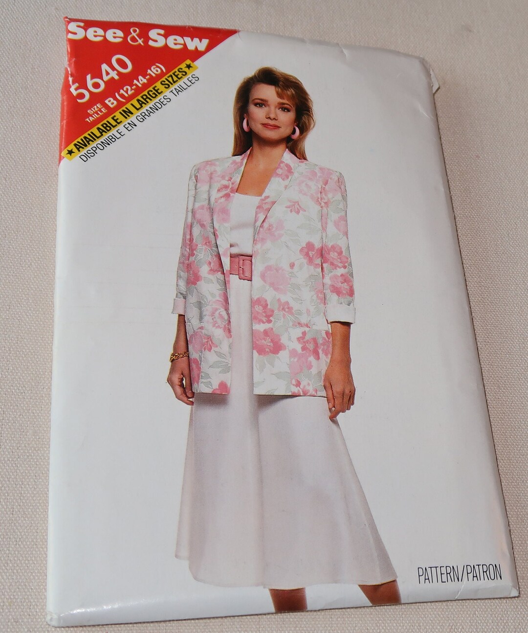 Uncut 12-14-16 See and Sew 5640 Jacket, Top and Skirt