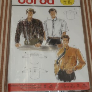 Uncut Factory Sealed 38-44 Burda 5010 Men&#39;s Shirt Pattern