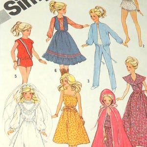 Uncut 11.5 inch doll clothing pattern Simplicity 5356 dated 1981