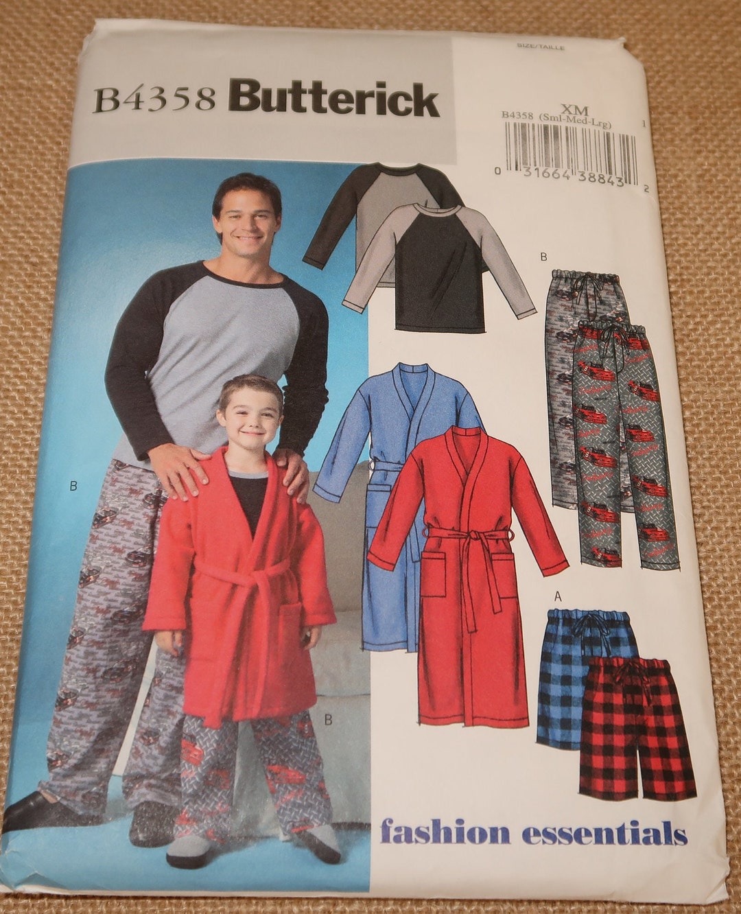 Uncut Boys and Men's S-L Butterick 4358 Robe Belt Top - Etsy
