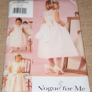 Uncut 5-6-6X Vogue 9416 Girls Party Dress Pattern