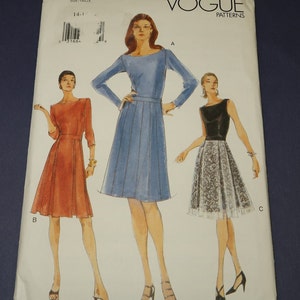 Uncut 14-16-18 Vogue 9925 Misses Dress Pattern