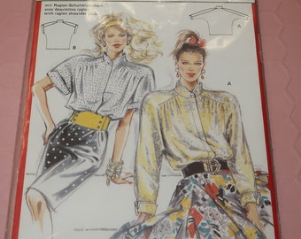 Uncut 12-40 Burda 5696 Blouse Pattern