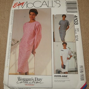 Uncut 12-14 Easy McCalls 4103 Misses Dress Pattern