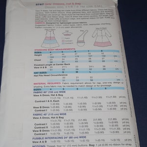 Uncut Girls 4-8 Dress, Purse and Hat Pattern, Kwik Sew 3767 image 2