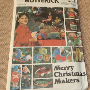 Uncut Butterick 6342 Christmas Package and Transfers