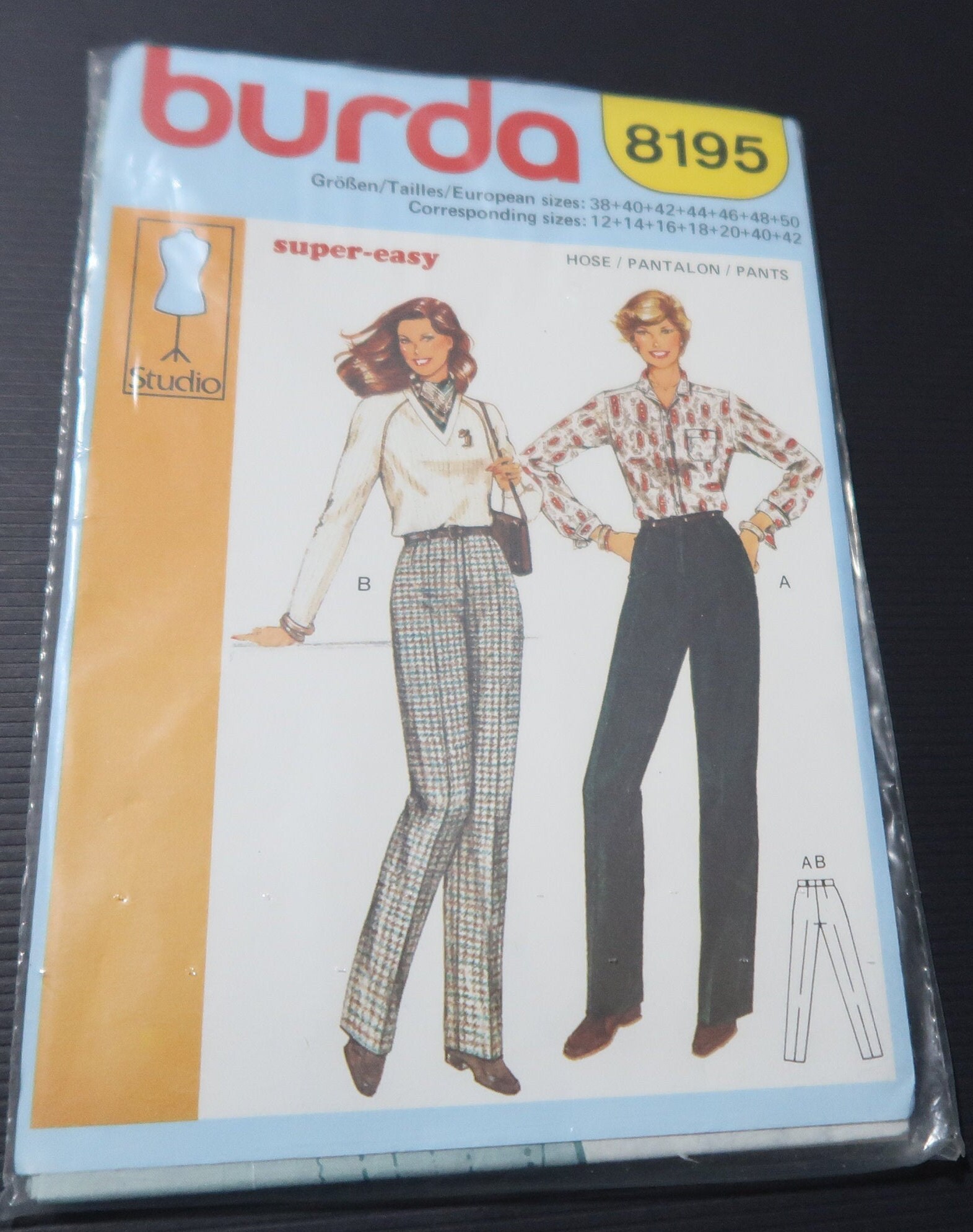 Jacket Pattern Uncut 8 to 22 Burda 8620 Top Pants
