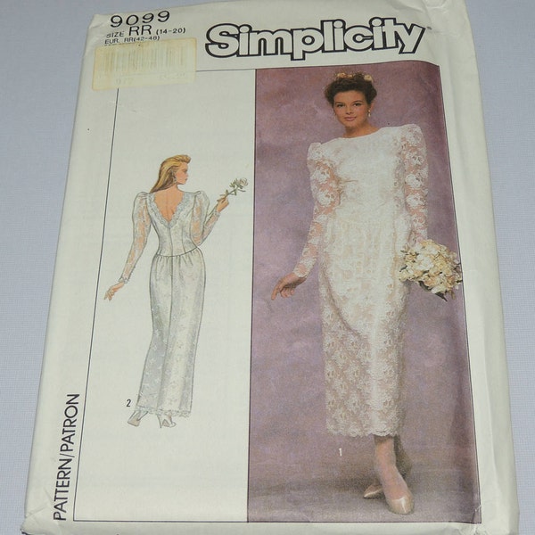 Uncut 14-20  GUNNE SAX Simplicity 9099  Dress in two lengths Pattern