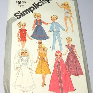 Uncut 11.5 inch doll clothing pattern Simplicity 5356 dated 1981
