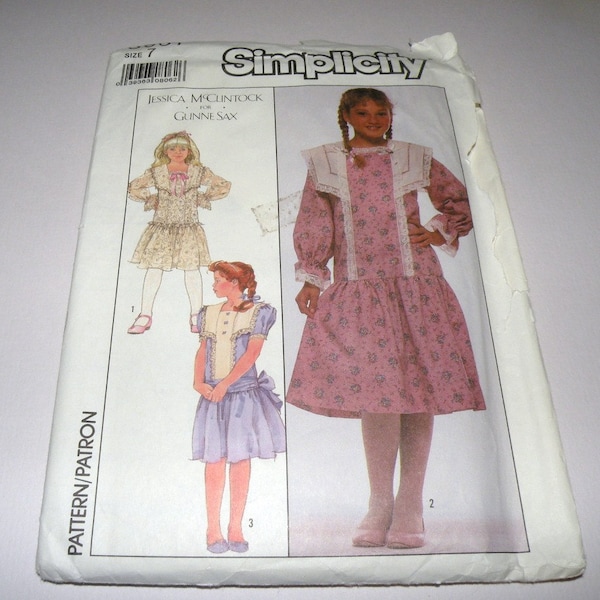 Uncut Girls 7 Simplicity 8961 Jessica McClintock GUNNE SAX Frilly Dress Pattern