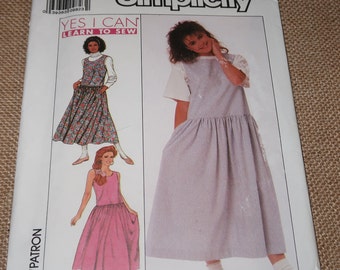 Uncut 10-12-14 Simplicity 9475 Misses Loose Fitting Jumper Pattern