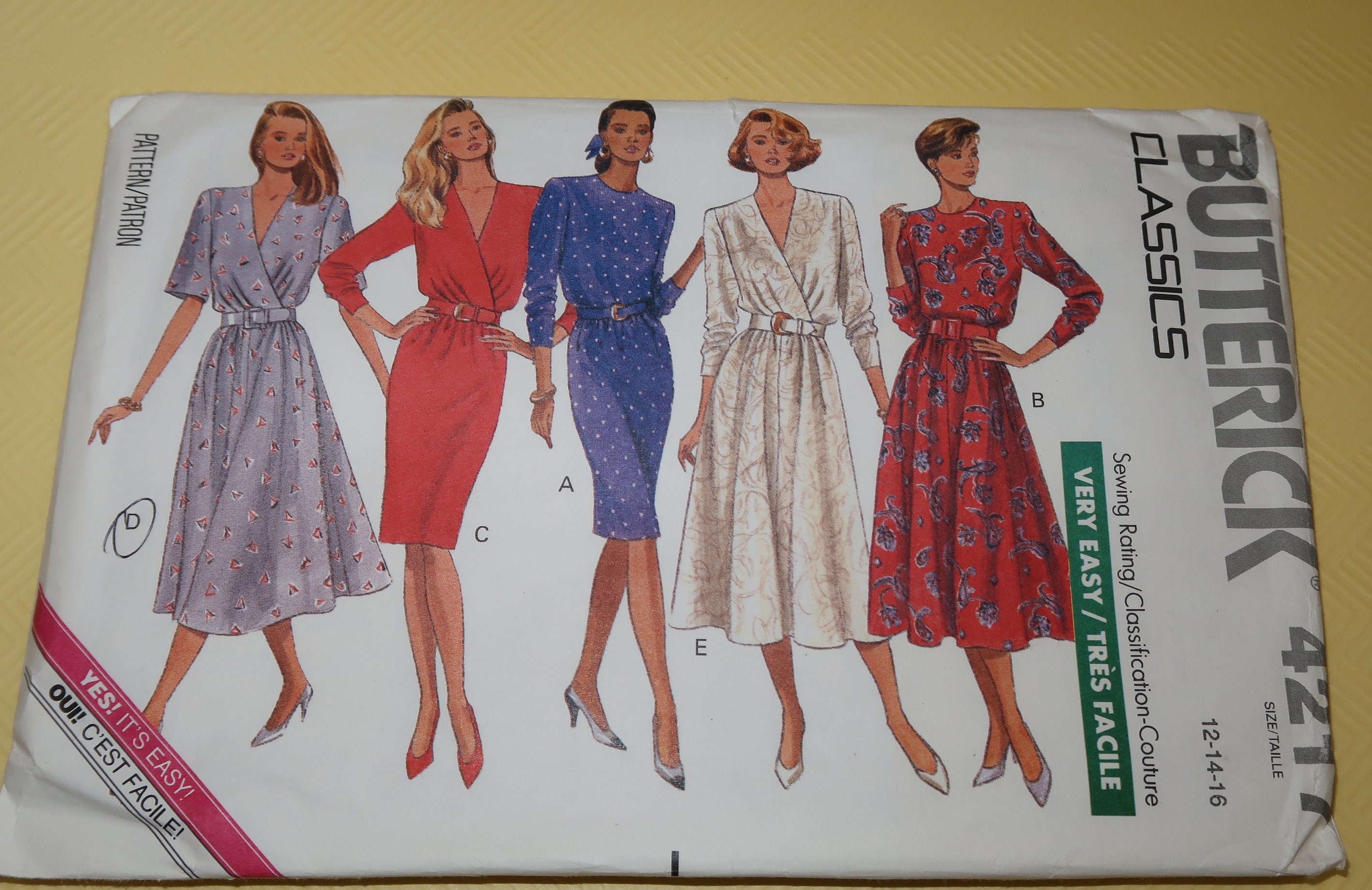 Uncut 12-14-16 Butterick Classics 4217 Misses Dress Pattern - Etsy