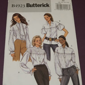 Uncut 8-14 Butterick 4823 Easy Misses Blouse Pattern