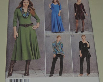 Simplicity 1018 Pattern UNCUT Strech Knit Scoop Neck Long Sleeve Tunic ...