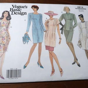 Vogue Basic Design 2812 Pattern: Dress, Tunic Top, Skirt (Size 18-20-22)