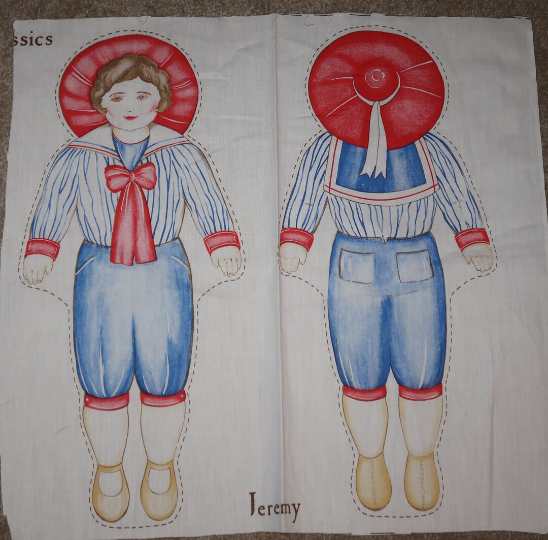 Vtg Jeremy 16 Inch Fabric Doll Panel Etsy
