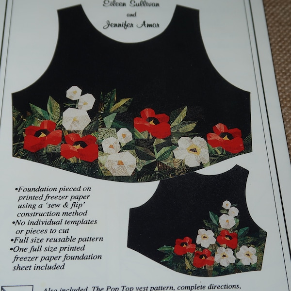 Uncut S-L Poppy Vest Pattern By The Designers Workshop